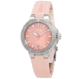 Oris Aquis Date Automatic Pink Mother of Pearl Dial Unisex Watch 01 733 7770 4158-07 4 18 66FC oris 01 733 7770 415807 4 18 66fc