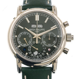 Patek Philippe Grand Complications Perpetual Chronograph Hand Wind Green Dial Mens Watch Ref. 5204G-001