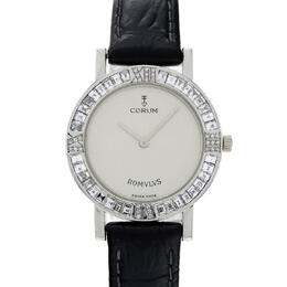 Pre-Owned Corum Romvlvs Quartz Diamond Silver Dial Ladies Watch 50.211.79