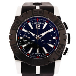 Pre-owned Roger Dubuis Easy Diver Chronograph Automatic Black Dial Mens Watch dbse0282