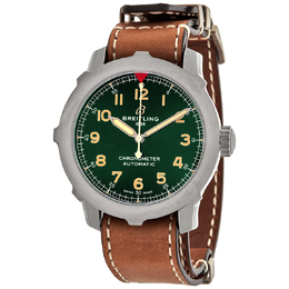 Pre-owned Breitling Navitimer Super 8 B20 Automatic Green Dial Mens Watch eb2040101l1x1