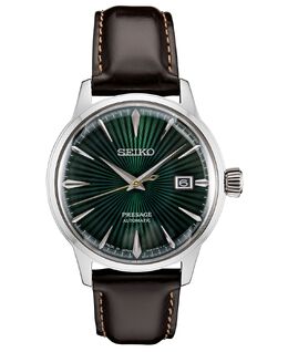 Мужские автоматические часы Presage с коричневым кожаным ремешком, 40,5 мм Seiko 9977567 | brown