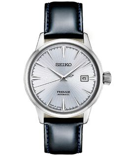 Мужские автоматические часы Presage с черным кожаным ремешком 40,5 мм Seiko 5865494 | no color