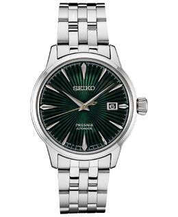 Мужские автоматические часы Presage с браслетом из нержавеющей стали, 40 мм Seiko 11437100 | green