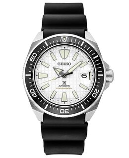 Мужские автоматические часы Prospex с черным силиконовым ремешком, 44 мм Seiko 11437105 | white