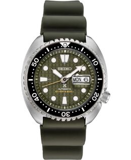 Мужские автоматические часы Prospex King Turtle Green с силиконовым ремешком, 45 мм — специальная серия Seiko 10515837 | green