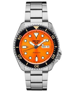 Мужские автоматические часы-браслет из нержавеющей стали 40 мм Seiko 11437098 | orange