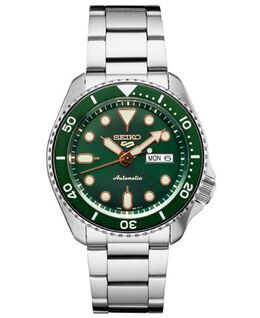 Мужские автоматические часы-браслет из нержавеющей стали 40 мм Seiko 11437099 | green