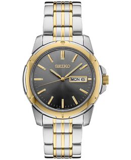 Мужские двухцветные часы-браслет из нержавеющей стали Essentials 39 мм Seiko 12365167 | silver