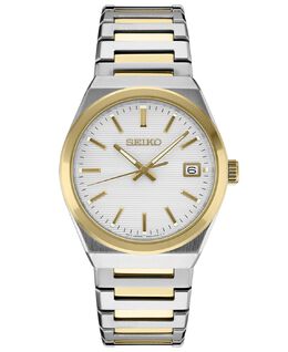 Мужские двухцветные часы-браслет из нержавеющей стали Essentials 39 мм Seiko 16727469 | white
