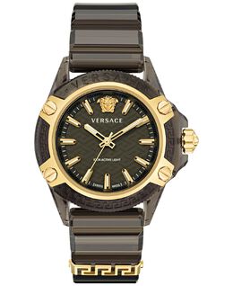 Мужские часы Swiss Icon Active с черным силиконовым ремешком, 42 мм Versace 15796393 | transparent black
