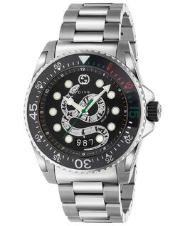 Мужские часы Swiss Diver с браслетом из нержавеющей стали, 45 мм Gucci 7476272 | no color