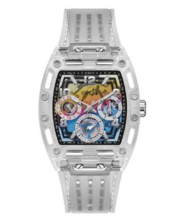 Мужские многофункциональные часы из прозрачного силикона, 44 мм Guess 14930200 | clear