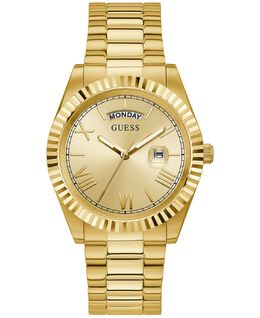 Мужские золотистые часы-браслет из нержавеющей стали 42 мм Guess 11664409 | gold-tone