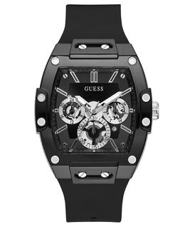 Мужские часы Phoenix с черным силиконовым ремешком 43 мм Guess 11437943 | black