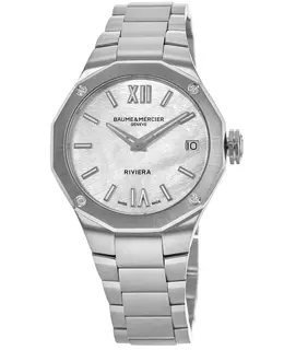 Baume & Mercier Riviera Mother of Pearl Dial Steel Women's Watch Model 10729