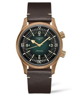 Мужские швейцарские автоматические часы Legend Diver с коричневым кожаным ремешком, 42 мм Longines 11062090 | brown