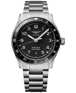 Мужские швейцарские автоматические часы Spirit Zulu Time с браслетом из нержавеющей стали, 42 мм Longines 14659940 | black