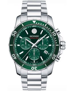 Мужские часы Series 800 Swiss Quartz Chronograph Performance из серебристой стали, 42 мм Movado 15804818 | silver-tone