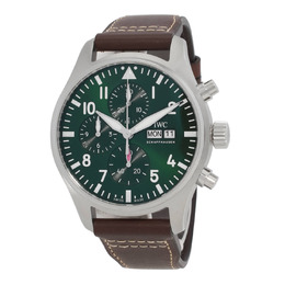 IWC Pilot Chronograph Automatic Green Dial Mens Watch IW378005