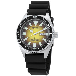 Citizen Promaster Diver Automatic Mens Watch Yellow Dial NY0120-01X
