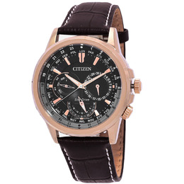 Citizen Eco-Drive World Time Chronograph BU2023-12E Black Dial Mens Watch
