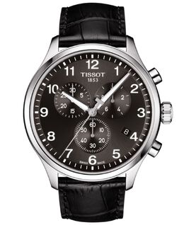 Мужские швейцарские часы с хронографом Chrono XL Classic T-Sport, черный кожаный ремешок, 45 мм Tissot 5869996 | black/black