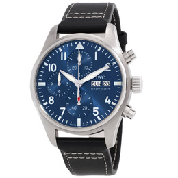 IWC Pilot Chronograph Automatic Blue Dial Mens Watch IW388101BK