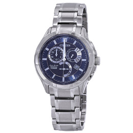 Citizen Eco-Drive Perpetual GMT Blue Dial Mens Watch BL8160-58L