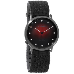 Citizen Eco-Drive Crystal Black Dial Ladies Watch EM1007-47E