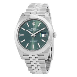 Rolex Datejust 41 Mint Green Dial Automatic Mens Jubilee Watch m126300-0020