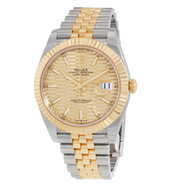 Rolex Datejust 41 Gold Fluted Motif Dial Steel and 18K Yellow Gold Jubilee Mens Watch 126333BKSJ m126333-0022