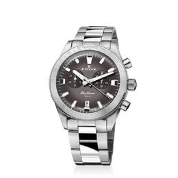 Edox Skydiver Chronograph Quartz Grey Dial Mens Watch 10116 3 gridn