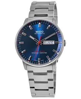 Brand New Authentic Mido Commander Blue Dial Steel Watch - Model: m021.431.11.041.00