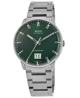 Mido Commander Big Date Green Dial Steel Men's Watch, Authentic - Model M021.626.11.091.00