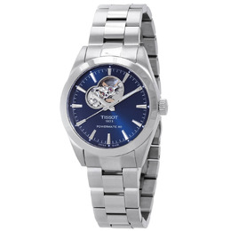 Tissot Gentleman T-Classic Powermatic 80 Open Heart Automatic Blue Dial Mens Watch t127.407.11.041.01