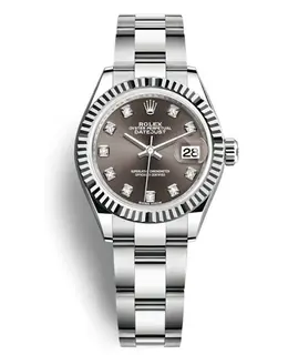 Rolex Lady-Datejust 28 Dark Grey Diamond Dial Women's Watch, Model M279174-0016