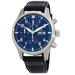 IWC Pilots Chronograph Automatic Blue Dial Mens Watch iw378003