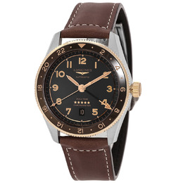 Longines Spirit Zulu Time Automatic Anthracite Dial Mens Watch l3.812.5.53.2