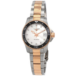 Longines Hydroconquest L3.370.3.89.6 Ladies Quartz Watch Diamond White Dial