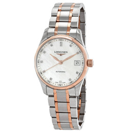 Longines The Longines Master Collection Automatic Diamond White Mother of Pearl Dial Ladies Watch L2.357.5.89.7