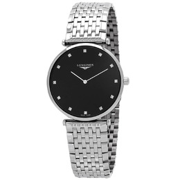 Longines La Grande Classique De Longines Quartz Diamond Black Dial Unisex Watch L4.866.4.58.6