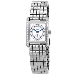 Longines Mini Dolcevita Quartz Diamond Silver Dial Ladies Watch l5.200.0.75.6