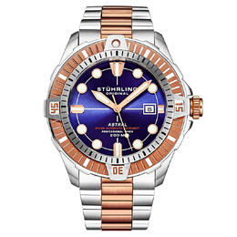 Stuhrling Original Aquadiver Automatic Blue Dial Mens Watch M16747