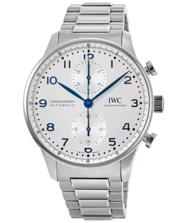 IWC Portugieser Automatic Chronograph Silver Dial Steel Men's Watch iw371617