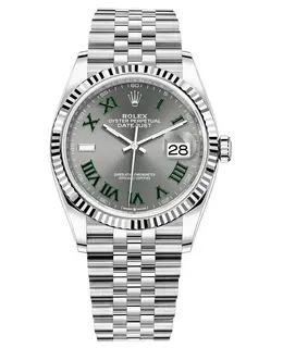 Rolex Datejust 36 Steel & White Gold Slate Roman Dial Women's Watch Model M126234-0045