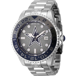 Invicta NFL Dallas Cowboys Date Grey Dial Mens Watch 45023