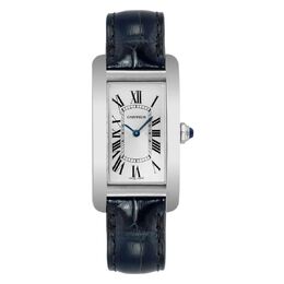 Cartier Tank Americaine Quartz Silver Dial Ladies Watch WSTA0043