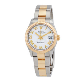 Rolex Datejust 31 White Dial Automatic Ladies Steel and 18kt Yellow Gold Oyster Watch 278273wro