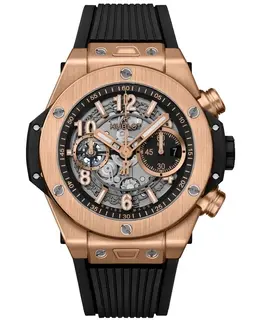 Hublot Big Bang Chronograph Skeleton Dial Rubber Strap Men's Watch 421.om.1180.rx